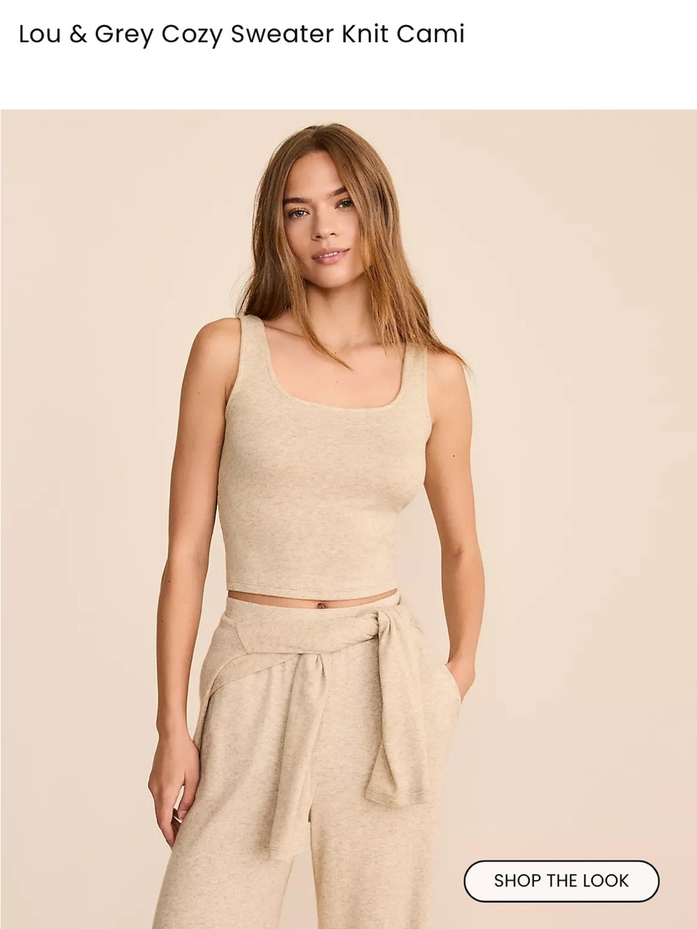 LOFT Lou & Grey Cozy Sweater Knit Pants Set Maple Heather Size XS and XS Petite - Picture 10 of 10